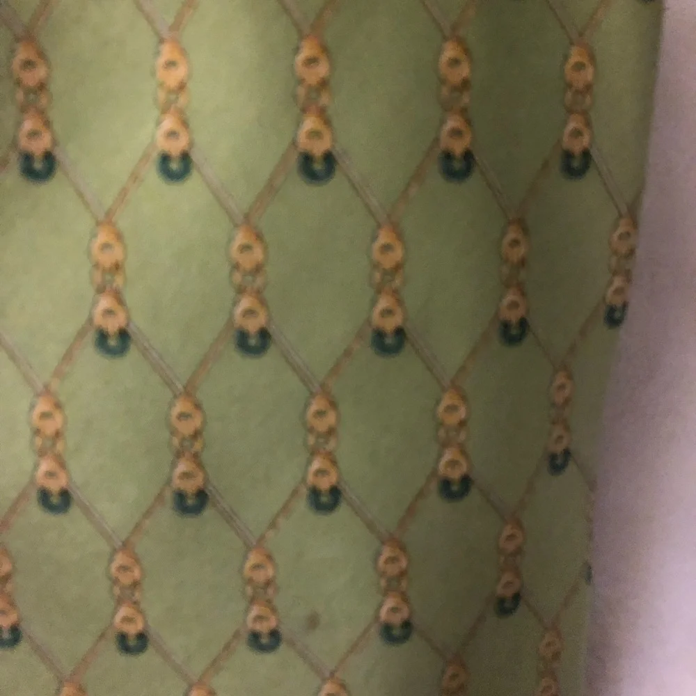John Cooper silk Classic Green Patterned Men's Tie - Green